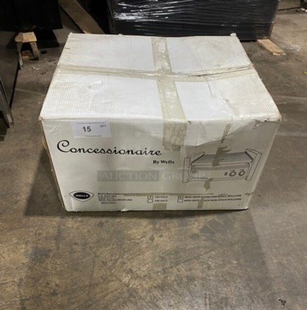 NEW! IN THE BOX! Wells Commercial Countertop Hot Dog Roller Grill! All Stainless Steel! Model: WRG30SR 120V - Image 1 of 10