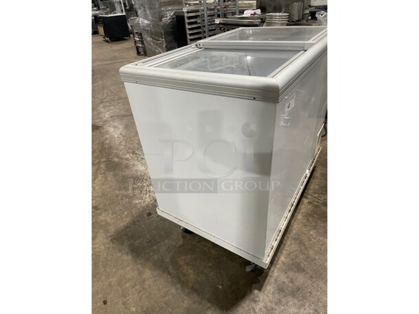 Commercial Reach Down Double Chest Freezer/Merchandiser! With 2 View Through Sliding Top Doors! - Image 2 of 7
