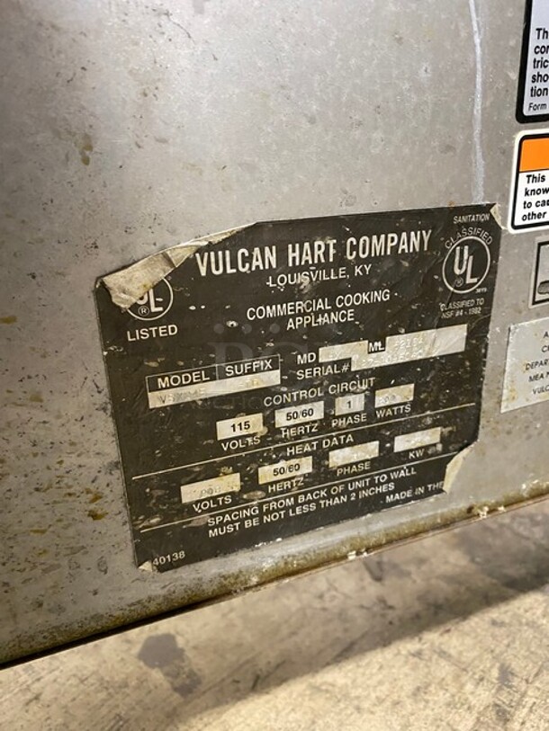 Vulcan Commercial Electric Powered Dual Cabinet Steamer! All Stainless Steel! On Legs! Model: VSX24E SN: 271095042! 208V 50/60HZ 1 Phase! - Image 9 of 10