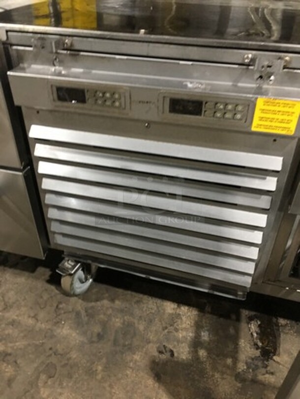 Commercial Refrigerated Chef Base! With 4 Drawer Storage Space! All Stainless Steel! On Casters! Model: COMP84 SN: 50910002 - Image 8 of 9