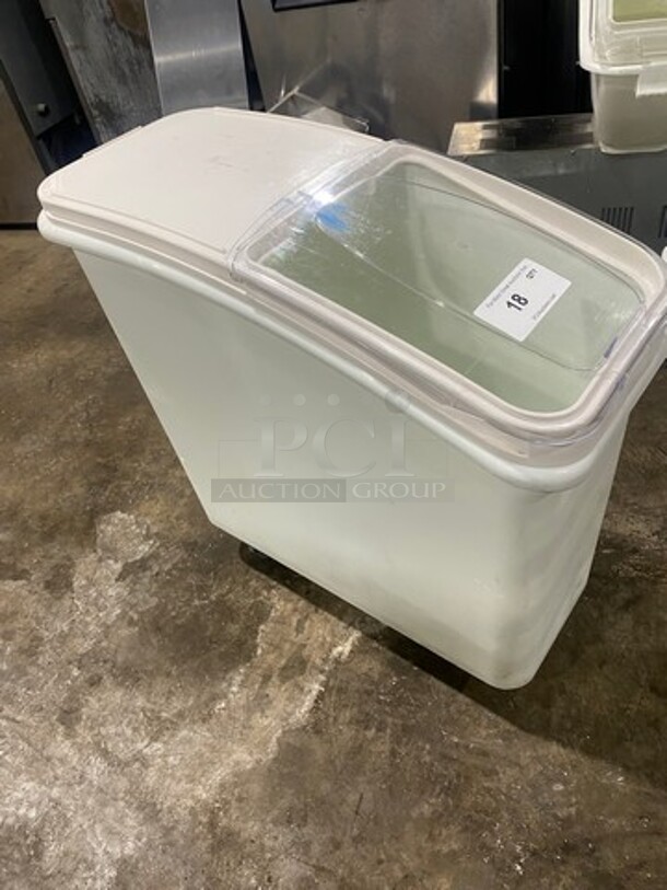 Bakers Mark White Poly Ingredient Bin! On Casters! - Image 2 of 6