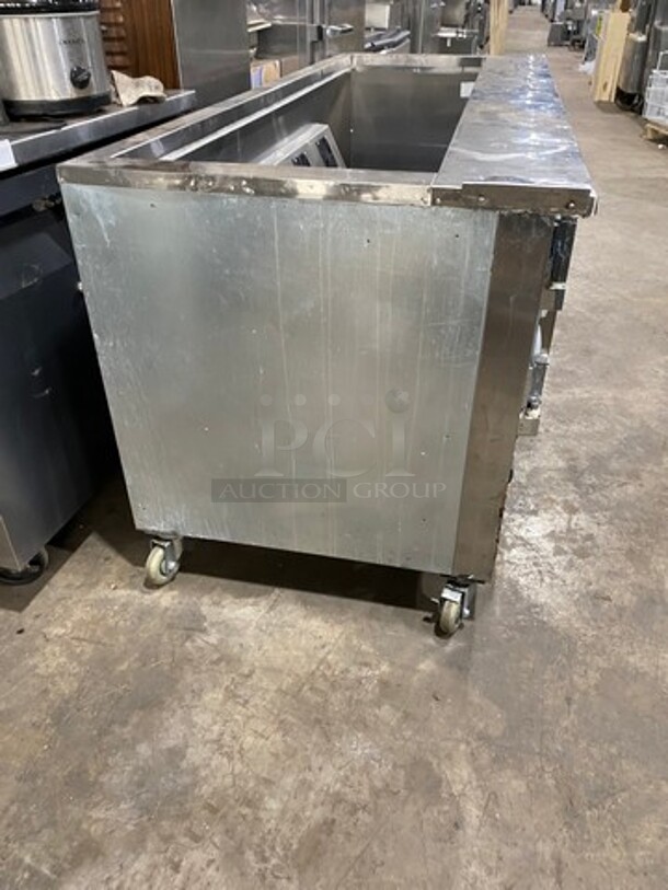 CoolTech 84' Refrigerated All Stainless Steel Prep Table! With Storage Space Underneath! On Casters!
Model CMPH-84BMO Serial 71418 120V/60Hz/ - Image 3 of 8