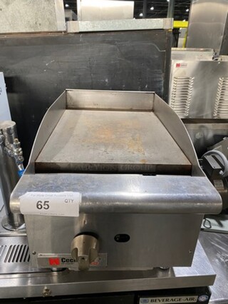 Cecilware Pro Commercial Countertop Gas Powered Flat Top Griddle! With Back And Side Splashes! All Stainless Steel! On Legs!
