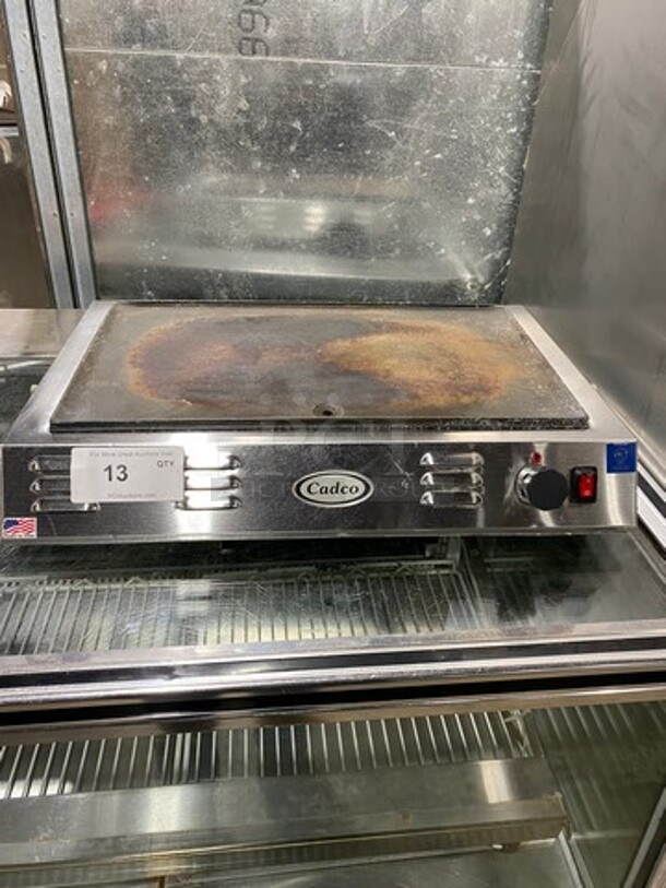 Cadco Commercial Countertop Electric Powered Flat Top Griddle! All Stainless Steel! Model: CG10 120V
