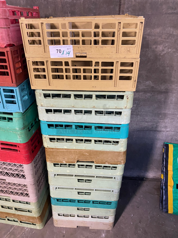 Assorted Color Poly Cup Crates! 14x Your Bid!