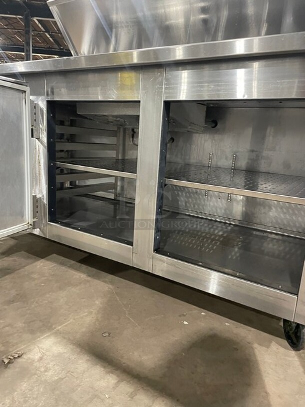 Marsal All Stainless Steel 72 Inch Refrigerated Pizza Prep Table Station! On Casters! Remote Compressor/No Compressor! 115V! Model: BM72R SN: 1961! - Image 5 of 10
