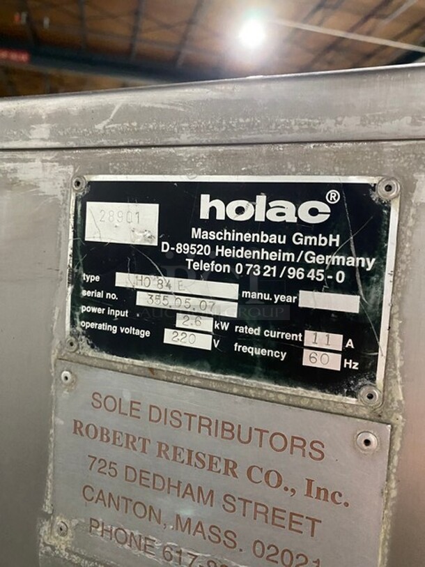 Holac Commercial Automatic Dicing/Slicing Machine! All Stainless Steel! 220V! On Legs! Model: HO 84 E SN: 355.05.07! - Image 5 of 10