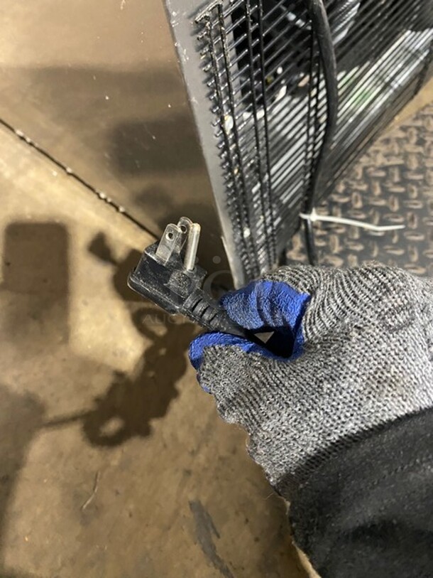 2019 Bison Commercial Single Door Reach In Cooler! Poly Coated Racks! All Stainless Steel! With Casters! Working When Removed! MODEL BRR21 SN: BRR2100319122100K80010 115V 1PH  - Image 8 of 10
