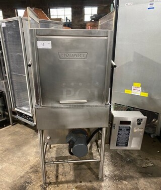 Hobart Commercial Heavy-Duty Pass-Through Dishwasher! All Stainless Steel! On Legs! Model: AM14 200/230V 60HZ 3 Phase