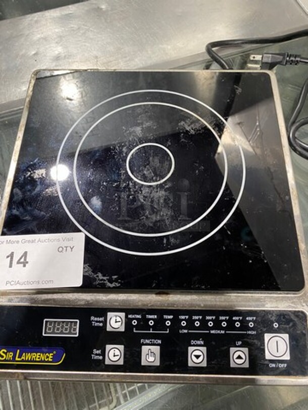 LATE MODEL! 2017 Sir Lawrence Commercial Countertop Electric Powered Single Burner Induction Range! Model: SLIN1800 120V - Image 6 of 8