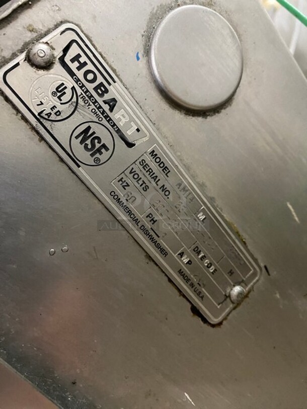 Hobart Commercial Heavy-Duty Pass-Through Dishwasher! All Stainless Steel! On Legs! Model: AM14 200/230V 60HZ 3 Phase - Image 9 of 9