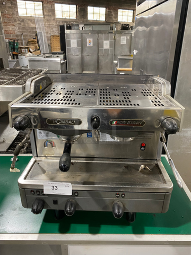 La Cimbali Commercial Countertop Espresso Machine! Stainless Steel Body! On Small Legs! Model: M29STARTC/2-NF 208/240V 60HZ 1 Phase