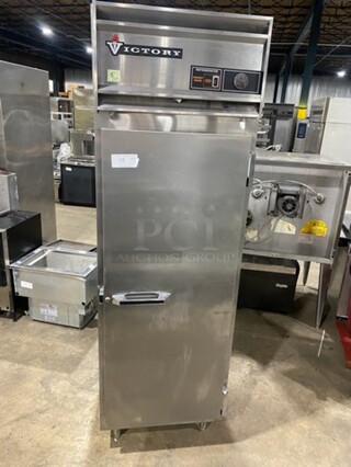 Victory Commercial Single Door Reach In Cooler! All Stainless Steel! On Legs! MODEL RS1DS7 SN:E0975722 115V 1PH