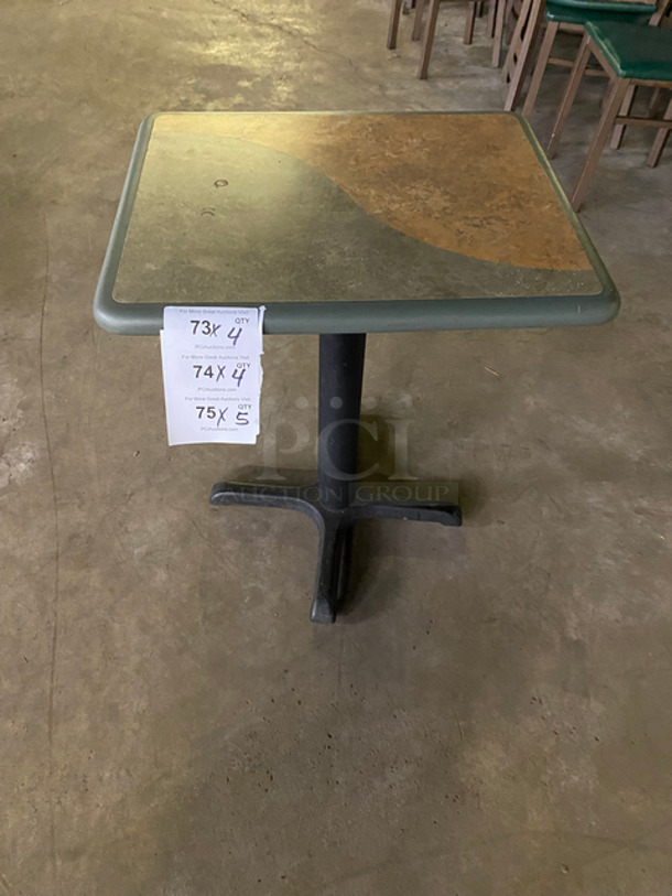 Square Subway Tables! With Black Metal Base! 5x Your Bid!