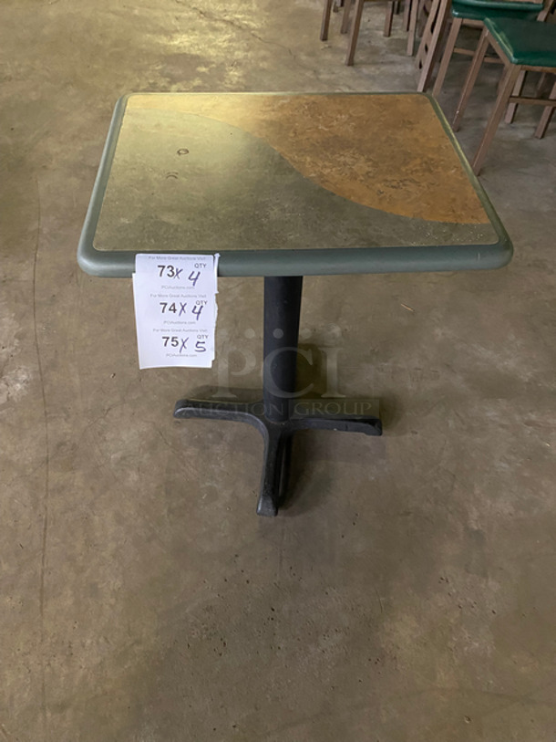 Square Subway Tables! With Black Metal Base! 4x Your Bid! - Image 1 of 7