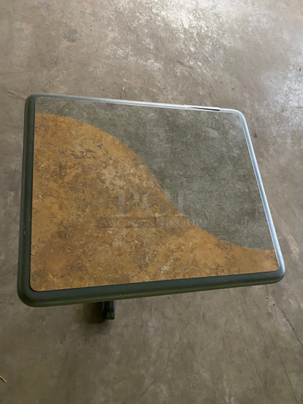 Square Subway Tables! With Black Metal Base! 4x Your Bid! - Image 3 of 7