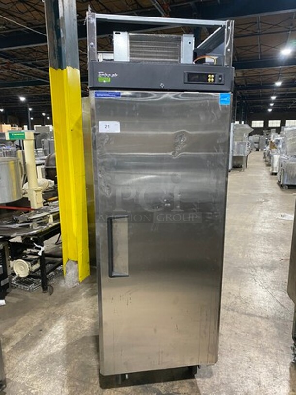 Turbo Air Commercial Single Door Reach In Freezer! All Stainless Steel! On Casters! Model: M3F241N 115V 60HZ 1 Phase