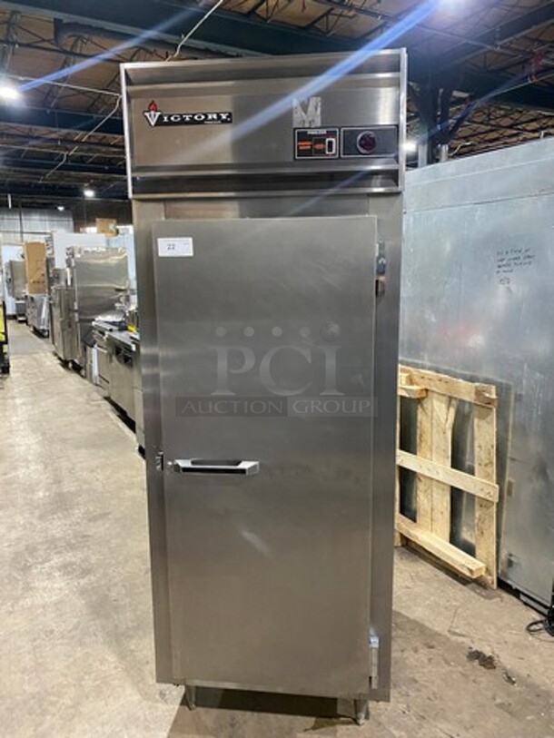 Victory Commercial Single Door Reach In Freezer! All Stainless Steel! On Legs! - Image 1 of 8