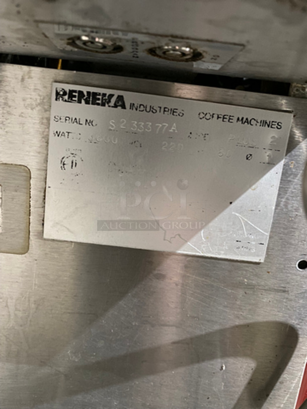 Reneka Commercial Countertop Cappuccino/Espresso Machine! On Small Legs! Model: PLUS2 SN: S233377A 220V 60HZ 1 Phase - Image 9 of 10