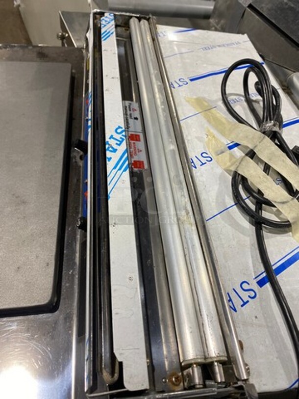 NEW! OUT OF THE BOX! CAS Commercial Countertop Hand Wrap Wrapping Machine! All Stainless Steel! Model: CW500E 110V - Image 7 of 10