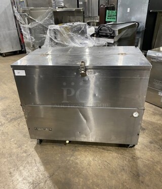 Beverage Air Single Side Access Milk Cooler! Stainless Steel! On Casters! Model: SM49N SN: 5002900 115V 1 Phase