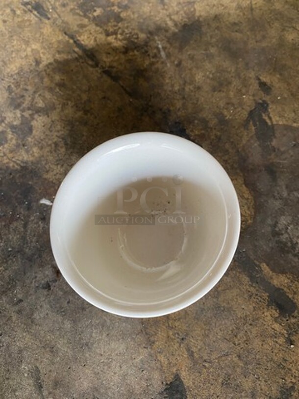ALL ONE MONEY! Homer Laughlin White Ceramic Ramekin! Includes Black Poly Crate! - Image 4 of 5