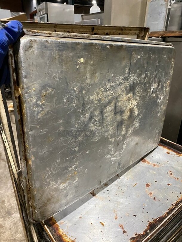 All Stainless Steel Baking Sheet Pans! Not Including Cart! 10x Your Bid! - Image 3 of 4
