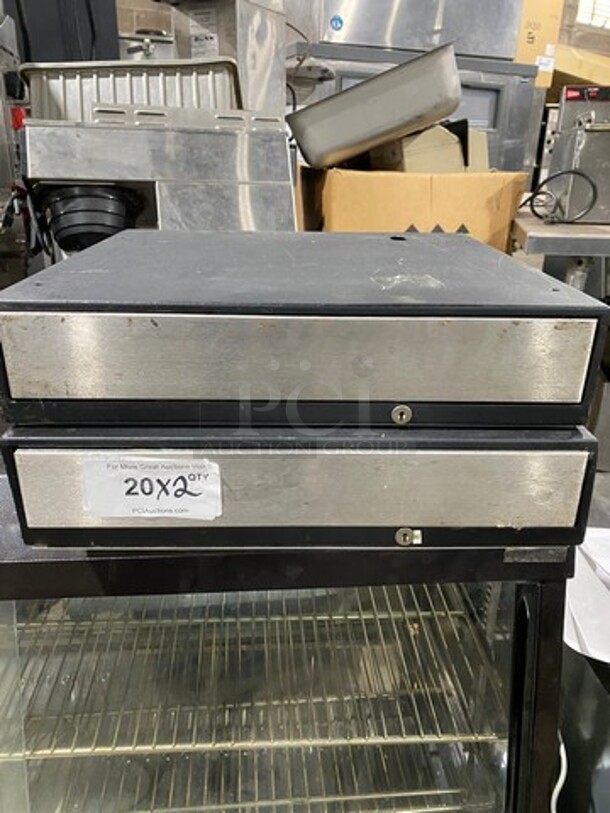 Black Metal Cash Box! 2x Your Bid! - Image 1 of 5