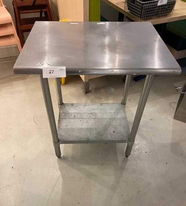 Advance Tabco Solid Stainless Steel Work Top/ Prep Table! With Storage Space Underneath! On Legs! Model: TT240 - Image 1 of 6