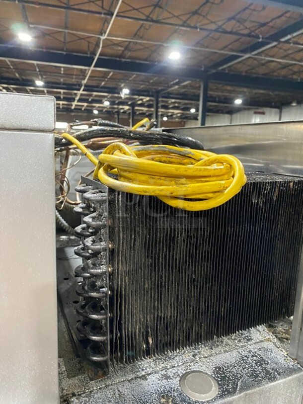 Traulsen Stainless Steel Commercial 2 Half Size Reach In Cooler Merchandiser w/ Metal Racks on Commercial Casters! - Image 8 of 8