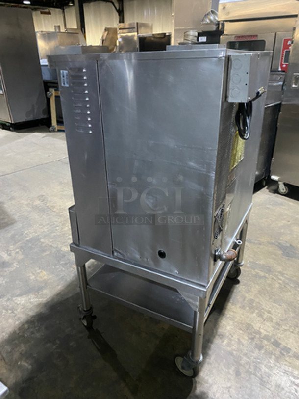 Blodgett Commercial Natural Gas Powered Convection Oven! With View Through Door! With Metal Oven Racks! On Equipment Stand! With Underneath Storage Space! All Stainless Steel! On Casters!  - Image 3 of 10