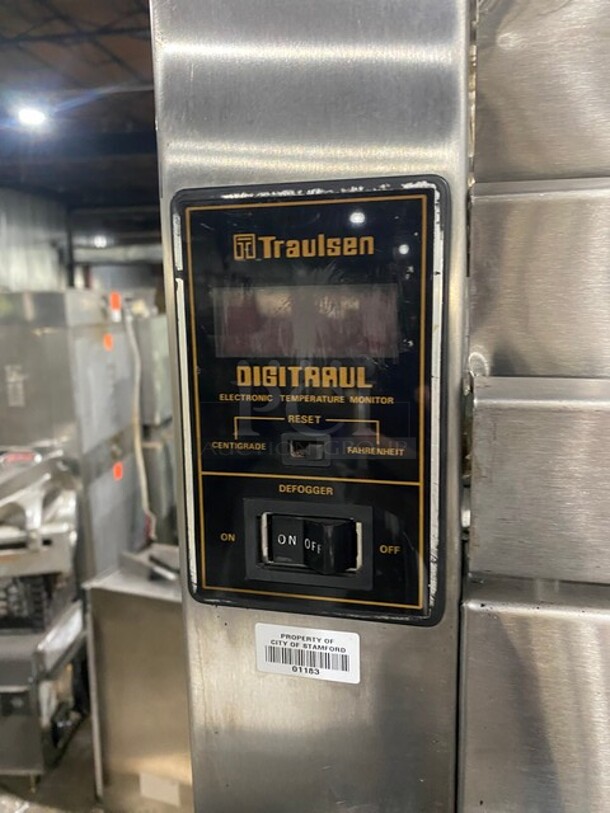 Nice! Traulsen All Stainless Steel 
 Digital Temperature control! 2Door Reach in Freezer! With Metal Racks! On caster Wheels! Model : ALT2-32WUT! Working When Removed!  - Image 9 of 10