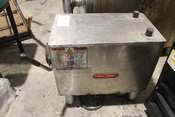 Torrey M-22RW2 Stainless Steel Commercial Countertop Meat Grinder. 220 Volts, 1 Phase.  - Image 1 of 6