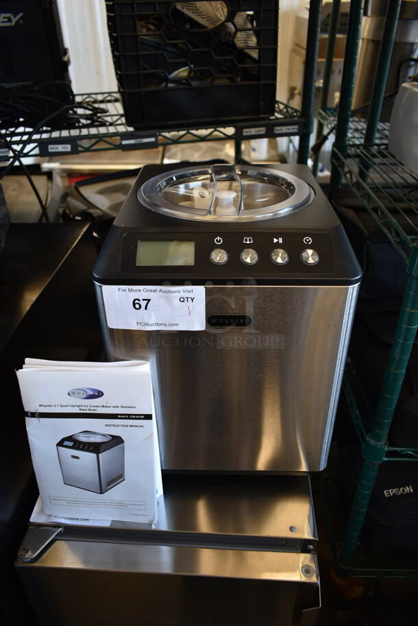 BRAND NEW SCRATCH AND DENT! Whynter ICM-201SB 2.1 Quart Countertop Automatic Ice Cream Maker. 115 Volts, 1 Phase. Tested and Working! - Image 1 of 8
