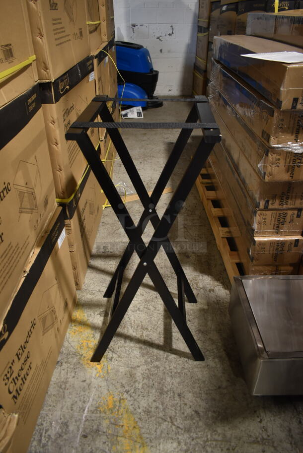4 BRAND NEW SCRATCH AND DENT! Black Serving Tray Stands. 4 Times Your Bid! - Image 1 of 4