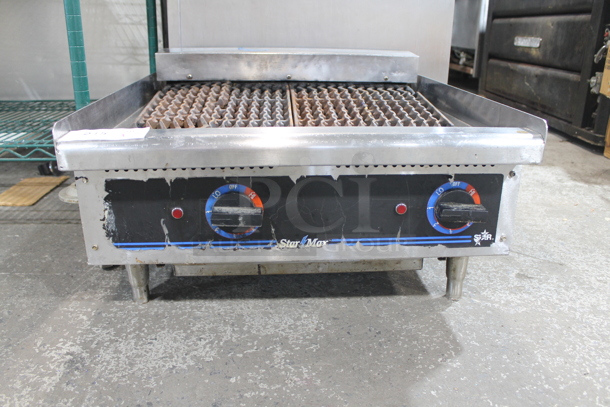 Star Max Stainless Steel Commercial Countertop Electric Powered Charbroiler Grill. 240 Volts, 1 Phase. 