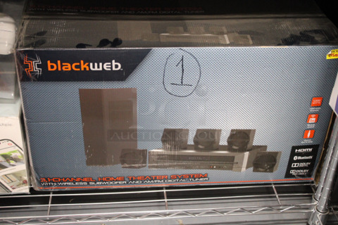 Blackweb 1000-Watt 5.1 Channel Receiver Home Theater System With BT