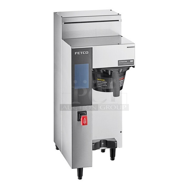 BRAND NEW SCRATCH AND DENT! Fetco 344CBS22317M CBS-2231 NG Series Single Automatic Digital Coffee Brewer w/ Hot Water Dispenser and Plastic Brew Basket. 120/208-240 Volts, 1 Phase. 