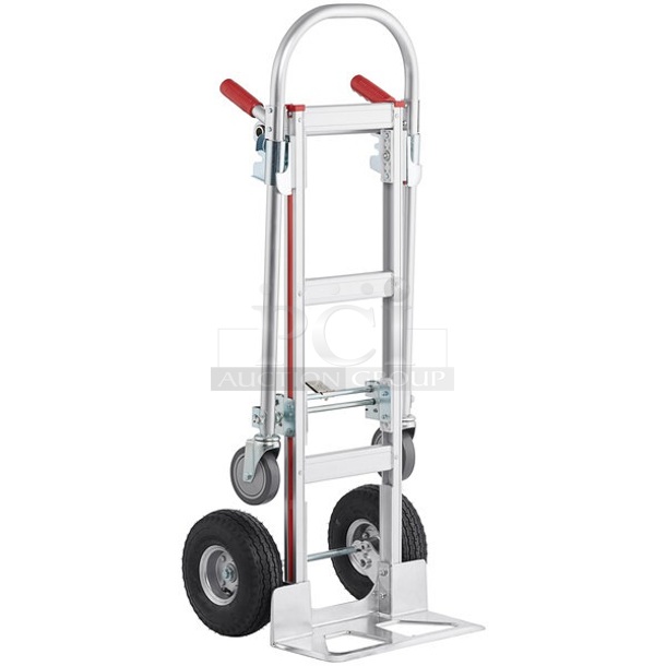 BRAND NEW SCRATCH AND DENT! Lavex 257HS1009 750 lb. 2-in-1 Convertible Hand Truck with Pneumatic Wheels