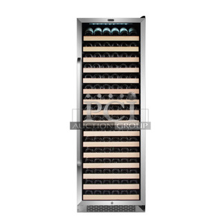 BRAND NEW SCRATCH AND DENT! Whynter BWR-1642DZ Metal Commercial Single Door Reach In 164 Bottle Dual Zone Wine Cooler Merchandiser. 120 Volts, 1 Phase. Tested and Working!