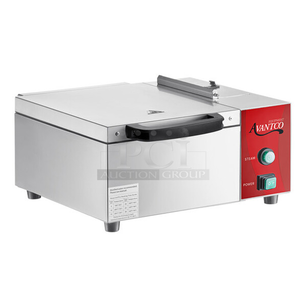 BRAND NEW SCRATCH AND DENT! Avantco 177QS1800SS QuickShot SS QS-1800 Stainless Steel Countertop Tortilla / Portion Steamer. 120 Volts, 1 Phase. Tested and Working!