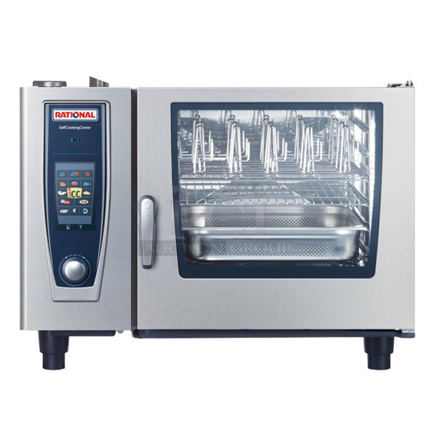 BRAND NEW! 2019 Rational SCC WE 62 Stainless Steel Commercial Electric Powered SelfCooking Center Combi Convection Oven. 208 Volts, 3 Phase. 