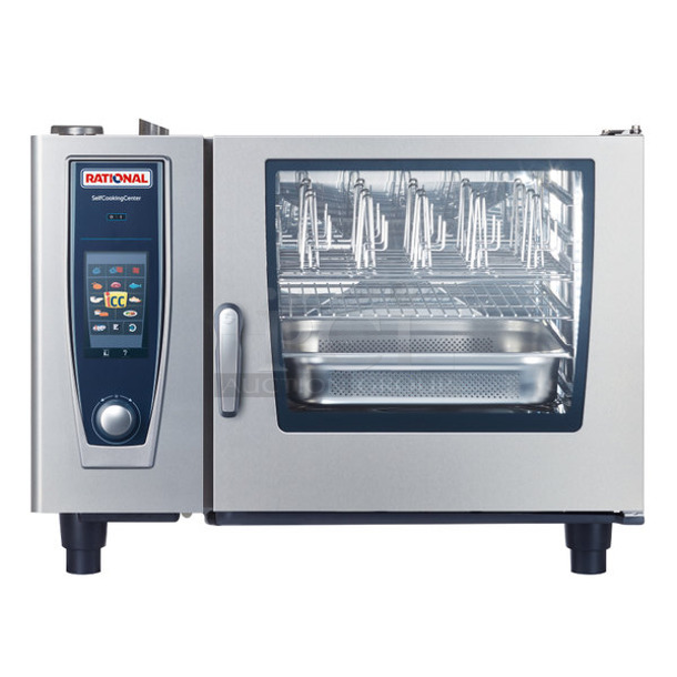 BRAND NEW! 2019 Rational SCC WE 62 Stainless Steel Commercial Electric Powered SelfCooking Center Combi Convection Oven. 208 Volts, 3 Phase.  - Image 1 of 6