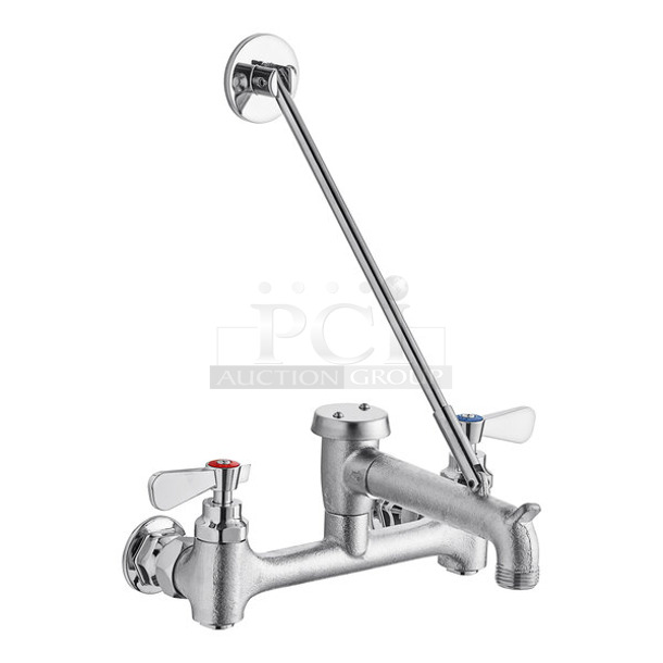 BRAND NEW SCRATCH AND DENT! Regency 600FMS86 Wall-Mounted Mop Sink Faucet with 6 1/2