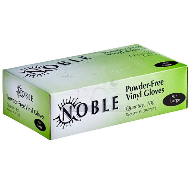 5 BRAND NEW Cases of 10 Noble Powder-Free Disposable Vinyl Gloves for Foodservice - 1000/Case 394365XL X Large. 5 Times Your Bid! 