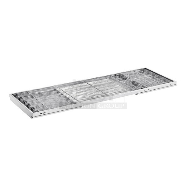 BRAND NEW SCRATCH AND DENT! Cooking Performance Group 35150BELT Stainless Steel 50" Extended Conveyor Belt for Pizza Oven. - Image 1 of 4