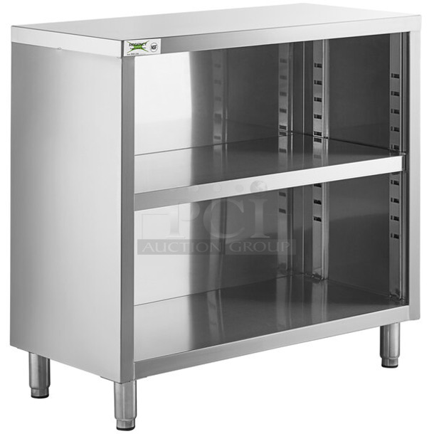 BRAND NEW SCRATCH AND DENT! Regency 600DC1836 18" x 36" 18 Gauge Type 304 Stainless Steel Dish Cabinet with Adjustable Midshelf - Image 1 of 8