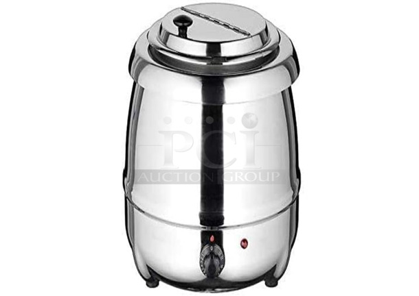 BRAND NEW IN BOX! Winco ESW-70 Stainless Steel Soup Kettle Food Warmer.  - Image 1 of 4