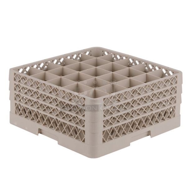 PALLET LOT of 14 BRAND NEW Boxes of 2 Vollrath TR6BBB Traex® Full-Size Beige 25-Compartment 7 7/8" Glass Rack. 14 Times Your Bid! - Image 1 of 3