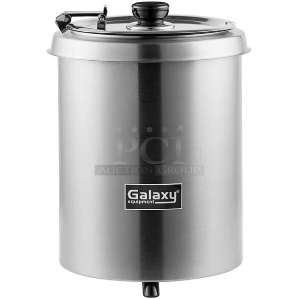BRAND NEW SCRATCH AND DENT! Galaxy 177GSW6BS 6 Qt. Round Brushed Steel Warmer. 120 Volts, 1 Phase. Tested and Working! - Image 1 of 3